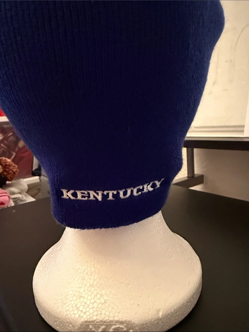 Royal Blue Kids Beanie Hat with UK Patch